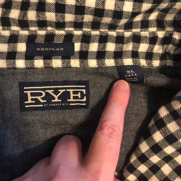 Hawker Rye Stitchfix Black White Flannel Button Down Shirt - Picture 3 of 8